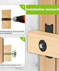 Installation of Heavy Duty 360 Rotating U Bracket Set For 2x4 Lumber, with drill and screws, 4mm thick steel, secure door protection