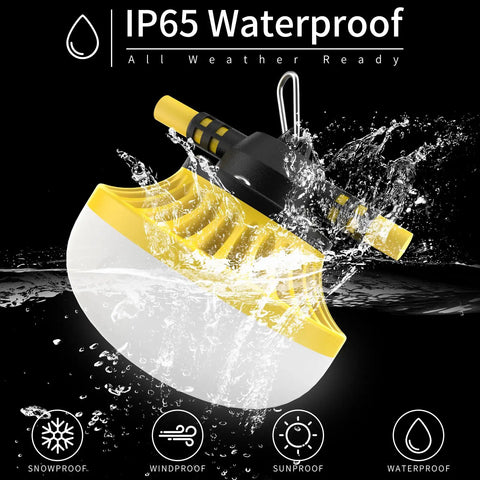Lit 100W LED Work Light String With 10000 Lumens 100 Ft Run 10 Bulbs Waterproof IP65