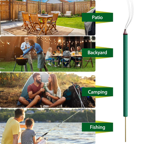 Citronella Mosquito Incense Sticks Pack For Outdoor Use With Plant Based Oils DEET Free Lasts Up To 2.5 Hours in various outdoor settings