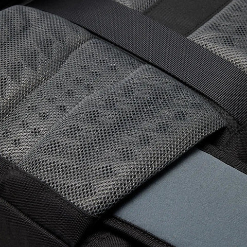 Close-up of ergonomic straps on ProTactic BP 350 AW III 17L Camera Backpack For Photographers With All Weather Cover showing mesh detail.