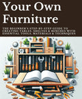 Go From Rookie To Woodworking Whiz With This Straight Up Step By Step Guide To Build Your Own Furniture Crafting Tables Shelves And Benches Using Essential Tools Materials And Techniques For Sick New Projects cover with tools, an open book, and a workbench.