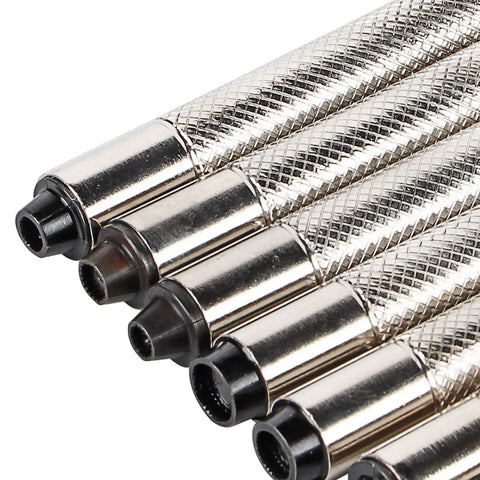 Close-up of 7 Piece Watch Crown Winder Tool Set 3.0 To 7.0mm Easy Mechanical Winding For Small Crowns Watch Repair Kit