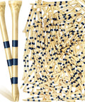 500 Pcs Bamboo Golf Tees 3-1/4 Inches Long Wooden Tees For Golf Practice On The Course Natural Color With Blue Stripes Stable Durable Teeing Accessories Pack