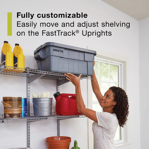 Customizable Wall Shelving System With Adjustable Hooks And Heavy Duty Rails For Garage Or Workshop Storage No Sweat Assembly Rock Solid 350 Lbs Per Shelf Capacity Get Your Space Sorted Today
