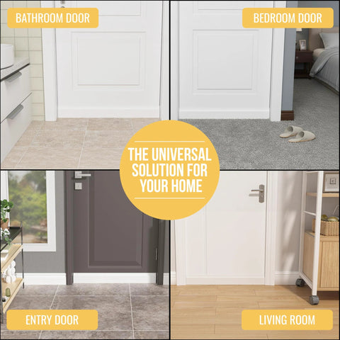 Door draft stopper, white, 3in x 39in, under-door seal for huge gaps in interior and exterior doors, 1 pack.