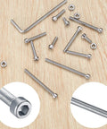 M3 Stainless Steel Screw And Nut Assortment Kit 440 Pcs Hex Socket Head Cap Screws Nuts Bolts for DIY projects and repairs
