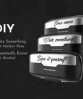 DIY portable security lockbox with writeable panel, featuring 7 layer protection and 4 digit combination lock in black.