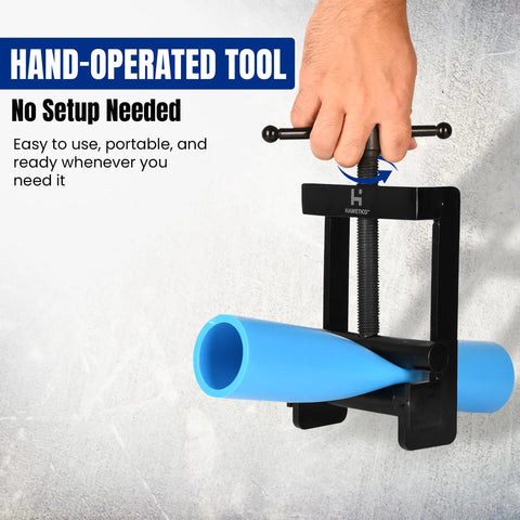 Heavy Duty Pipe Squeeze Off Tool for Plastic Tubing 0.63 to 2.5 Inches hand clamping blue plastic pipe