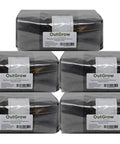 Fully Pasteurized Manure Based Mushroom Substrate 25 Lb Bulk Pack Five 5 Pound Bags Ready To Use Ph Balanced Nutritious Substrate For Healthy Mushrooms And Easy Growing. five black wrapped bags