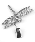 Eight Pack Tablecloth Weights With Metal Clip Clamps For Outdoor Garden Parties, dragonfly design with rust resistant secure fit.