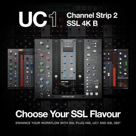 Hardware Plug In Control Surface for Pro Audio with Included SSL Licenses to 360 Link 4K B Channel Strip 2 and Bus Compressor 2 UC1