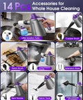 Upgrade Your Cleaning Game With This Handheld Steam Cleaner For Home, featuring attachments for various cleaning tasks.