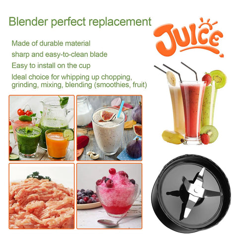 Pack Of 2 Cross Blade Replacement Parts For 250 Watt MB1101 Series Blenders Juicers And Mixers with smoothies and beverages
