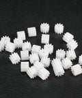 Dope 30 Piece White Plastic Gears Set With 10 Teeth Model 102A Reduction Gear And Worm Gears For RC Cars