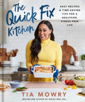 A No Fuss Kitchen Lifesaver Cookbook Featuring 65 Quick Healthy Recipes Plus Smart Time Saving Meal Hacks And Straightforward Cooking Tips For Stress Free Family Suppers Nationwide, showing a woman in yellow holding a casserole dish.