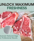 Quart 8x12 Inch Vacuum Sealer Bags 100 Pack For Foodsaver And Seal A Meal Machines Built Tough BPA Free Precut Storage Bags
