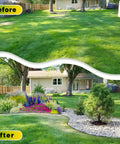 A backyard transformation using Easy Install Garden Border Edging Kit For Lawns And Flower Beds.