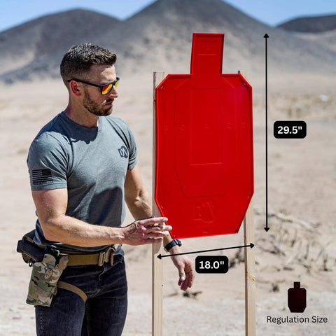 Full Size Self Healing Silhouette Reactive Shooting Target For Range Training Indoor And Outdoor Practice Pistol And Rifle Drills