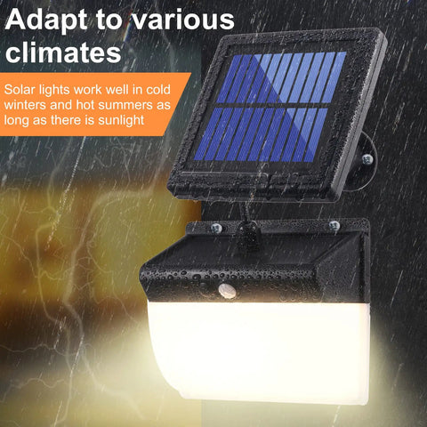 Solar Motion Lights Outdoor With Split Solar Panel, 3 Modes Dusk To Dawn Security Flood Lights, IP65 Waterproof, 270 Degree Wide Lighting Angle, 9.8ft Cable For Easy Placement, Solar Powered With Beast Bright Illumination