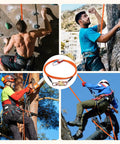 Tree Climbing Flipline Kit With Half Inch Wire Core, Twelve Foot Length, Triple Lock Carabiner Adjuster, Arborist Lanyard at work