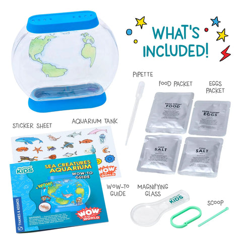 Hatch And Raise Real Brine Shrimp Aquarium Kit For Kids 6 Plus Easy Care Sea Creatures With Customizable Tank contents