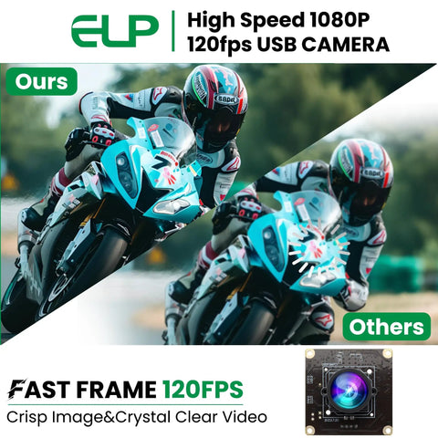 Comparison of motorcycles captured with 1080P 120FPS USB Camera Module showing crisp image and fast frame speed.