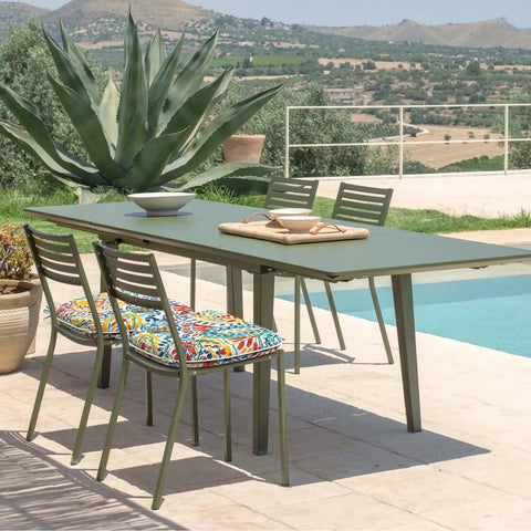 Outdoor table setup with Set Of 4 Outdoor Chair Cushions With Ties Water Repellent Patio Seat Cushions 17 In By 16 In By 2 In Round Corner Paisley Multi for garden furniture