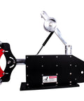 Heavy Duty 2x72 Belt Sander And Grinder With CNC Machined Aluminum Wheels And 56C Motor Mount showing drive pulley details.