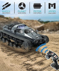 One Twelfth Scale RC Tank Beast With Fifteen Km Per Hour Top Speed, 2.4GHz Remote Control off-road on dirt terrain