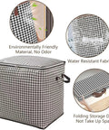 Heavy Duty 180L Collapsible Storage Bag Lowkey Spacious Design Holds All Your Duds And Bulky Quilts, water resistant and houndstooth pattern.