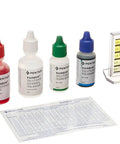 All In One Pool And Spa Water Test Kit Is A Badass Way To Keep Your Backyard Oasis Crisp Checks pH Chlorine Acid Demand and Total Alkalinity Includes Killer Reagent Trio and Lucite Cup.