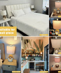 Small Boho Table Lamps Set Of 2 for bedroom and living room with rattan base and cotton linen shade, cozy vibes lighting.