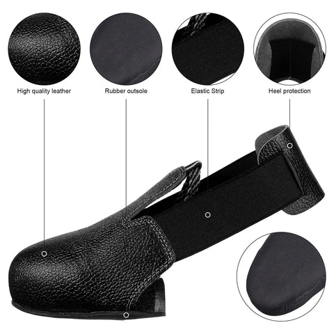 Crush Proof Steel Toe Caps One Pair Universal Overshoe Protectors With Snug Adjustable Strap Heavy Duty Rubber Outsole Deadlift Traction And Shop Floor Tested Built Tough For Blue Collar Grinders