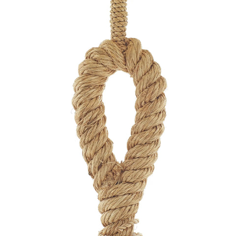 Close-up of twisted jute rope detail from Jute Rope Table Lamp With Linen Shade Rustic Twisted Rope Accent Lamp For Living Room Cozy Warm Glow Industrial Natural Decor 13 By 13 By 28 Inches Brown.