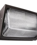 150 Watt Metal Halide Wall Pack Fixture Small, Built Tough Weatherproof Bronze Housing with Hinged Door and Glass