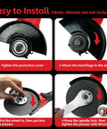 Cordless Angle Grinder Compatible With M18 18V Battery, Easy Installation Guide, No Wheels Included