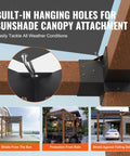 Beefy Heavy Duty 4 Piece 3 Way Corner Bracket Kit For 6x6 Posts Carbon Steel With Black Powder Coat shown in outdoor setup.