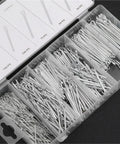 Stainless Steel Cotter Pins Kit 550 Pieces U Pins Split Pins Assortment In One Box Multiple Sizes For Trailer Hitch