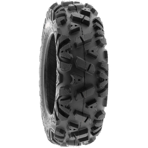 Side view of Set Of Four 25x8-12 Front And 25x10-12 Rear ATV UTV Tubeless 6PR Tires Power I A033 Bundle For Trails Desert Mud Dirt Rocks