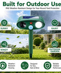 Solar Outdoor Animal Repeller 4 Pack Deer Squirrel Raccoon Cat Deterrent For Gardens And Lawns Keeps Rabbits Skunks Foxes Out Of Veg Patch Flower Beds And Yards weather-resistant outdoor model