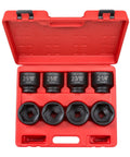 3/4 Inch Drive Shallow 6 Point Impact Socket Set With Case 8 Piece From 2 1/16 To 2 1/2 Inches Built For Impact Wrenches
