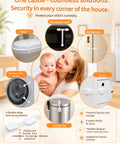 Infographic of No Drill Cabinet Locks With 3M Adhesive for childproofing various home appliances in a pink pack of 10 today.