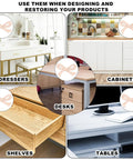 Six Pack Bow Shaped Cabinet Knobs With Screws In Light Pink on dressers, cabinets, desks, shelves, and tables