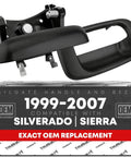 Heavy Duty Smooth Black Tailgate Handle Assembly And Bezel For Chevy Silverado 1500 2500 3500 And Gmc Sierra Trucks Years 1999 Through 2007
