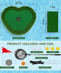 Floating Golf Green 35x28 For Pool And Lake Realistic Putting Green Mat With Included Balls Chipping Practice Water Golf Game