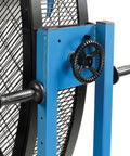 Hardcore 8 Foot Mobile Industrial Cooling Barrel Fan With Six Aluminum Blades And Variable Speed EC Motor gear and handle detail