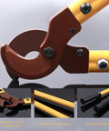 Heavy Duty Long Arm Cable Cutters Designed To Knock Out Thick Copper And Aluminum Wiring Without Breaking A Sweat Featuring High Leverage Handles.
