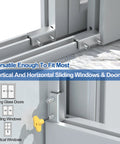 8 Sets Sliding Window Locks With Aluminum Security Door Window Stoppers For Horizontal And Vertical Windows And Doors Adjustable Child Proof Locks For Home Safety Durable Aluminum Alloy Built To Last installed on window frame