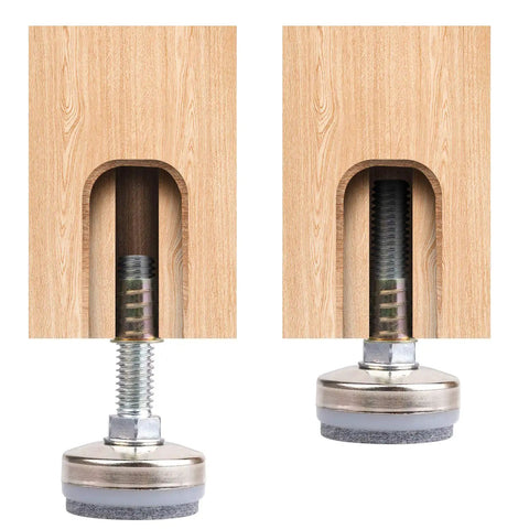 Beefy Heavy Duty Furniture Levelers Adjustable Leveling Feet For Tables Chairs Cabinets And Sofas Raises And Stabilizes