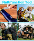 Four Pack Mini Pry Bars Set Stainless Steel Pocket Crowbars Everyday Carry EDC Tools used for camping and opening bottles